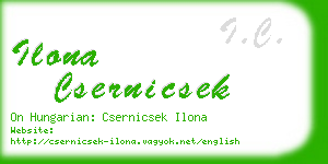 ilona csernicsek business card